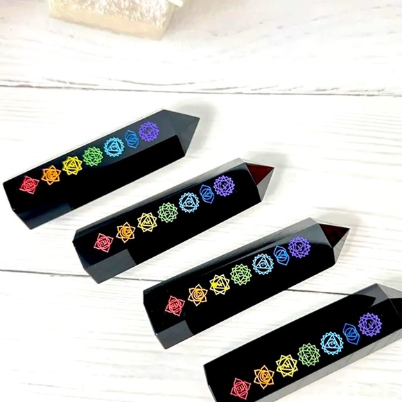Other - Black Obsidian Crystal Chakra Tower!